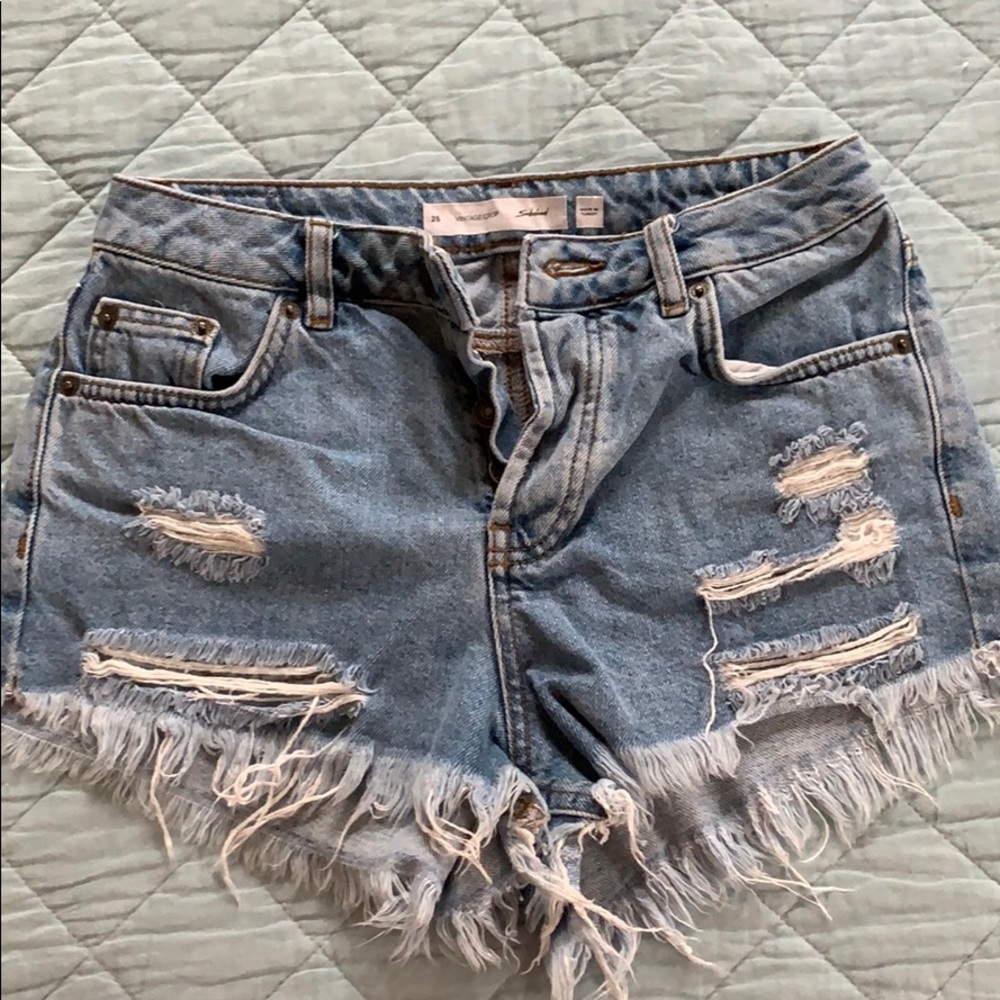 Denim vintage crop shorts